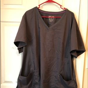 Grey scrub top. Worn twice almost like brand new.